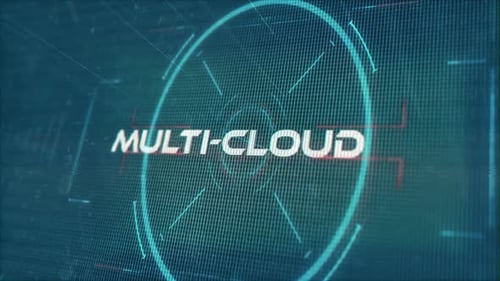 Multi Cloud Words In Techno Sci Fi