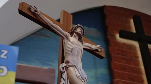 Crucifix of Jesus Christ inside a church