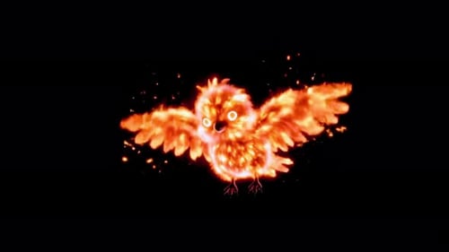 Mythischer Phönixvogel, umgeben von lebendigen feurigen Flammen