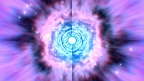 4k Cloudy Hyperspace Tunnel Motion Background