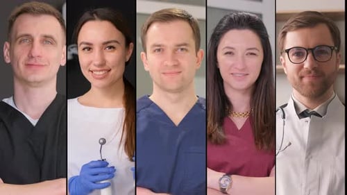 Collage of Beautiful People of Different Ages and Multiethnic Closeup Montage of Positive People