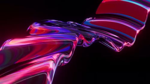 Abstract Neon Wave Surface