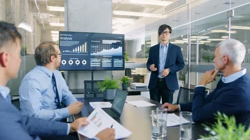 Business Presentation in Modern Office