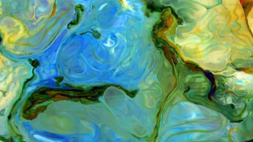 Abstract Design with Psychedelic Fluid-Like Texture