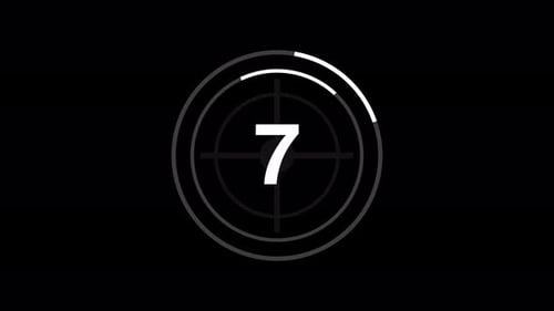 Minimal Circular Countdown Timer 10 to 1 Animation