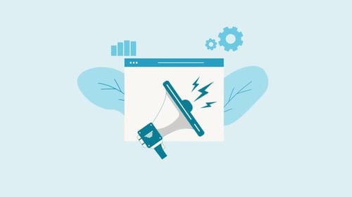 Vídeo de animación del concepto de marketing digital en 4k