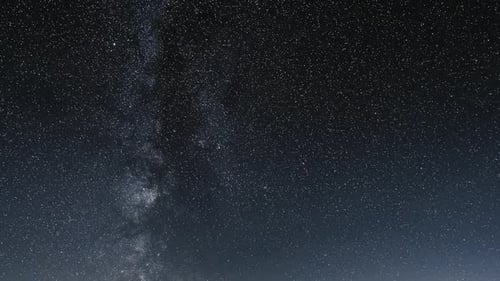 Milky Way Galaxy and Stars Moving Across Starry Night Sky, Astronomy Time Lapse