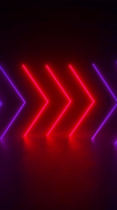 Neon Glowing Abstract Lines Background Loop Vertical Video