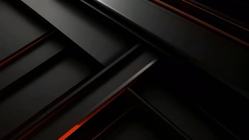 Abstract Dark Geometric Background with Glowing Orange Lines Animation