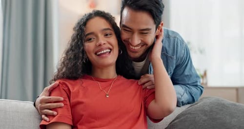 Happy Couple Embracing at Home