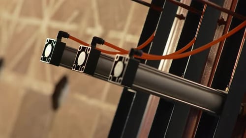 Industrial Machine operating in dark factory setting