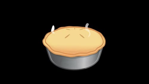 Animated Delicious Pie Baking Process Reveal