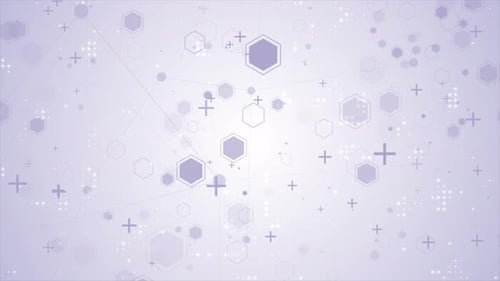 White Clean Medical Hexagon Molecular Structure Background Loop V3