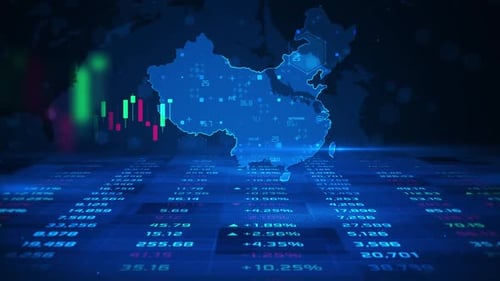 China stock market and economic business growth