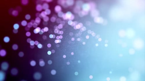 Animated Purple Blue Bokeh Light Particle Background