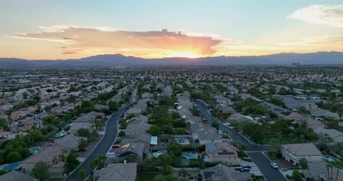 Sunset in Suburbs