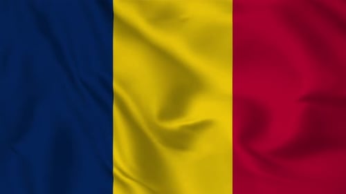 Hintergrund mit schwenkender Flagge des Tschad