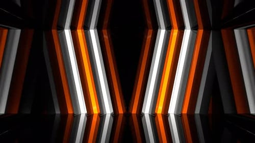 Orange And White Neon Laser Lines Show Background Vj Loop In 4K