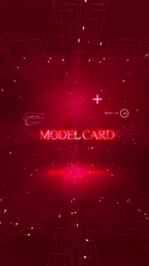 Model Card Words In Ai On Digital Background