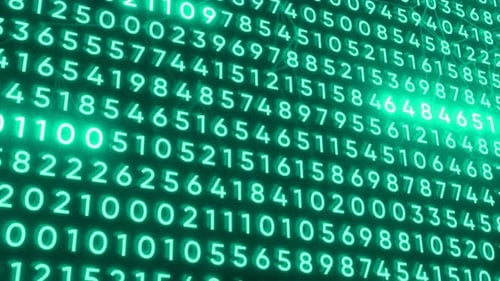 Background of Set of Numbers with Highlighted