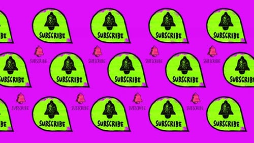 Hand Drawn Subscribe Bell Icons Overlay