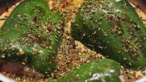 Peppers Stuffed with Meat and Rice Cooked in a Pan on the Stove with Spices Cooking Masterclass
