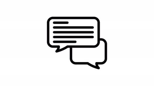 Minimalist Animated Speech Bubbles for Text Message Display