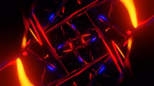 Show futurista de luzes estroboscópicas em um loop hipnotizante