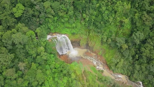 Experience the Breathtaking Aerial View of a Stunning Waterfall Located in Prez Zeledn Costa Rica