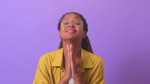 Young Woman Hopeful, then Tearful, then Smiles