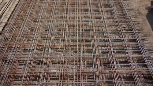 Rusty Metal Mesh Material in Construction