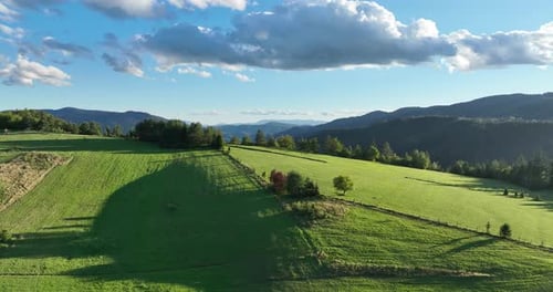 Panorama of Beautiful Countryside of Romania