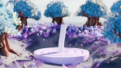 Animation satisfaisante en 3D de Fantasy Forest Loop