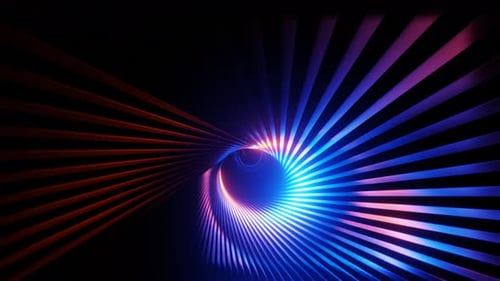 Orange And Blue Belt Tunnel Background Vj Loop In 4K