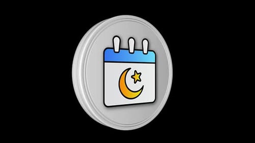3D-Animationsschleife mit Ramadan-Kalender