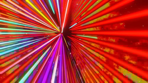 Multicolor Neon Glowing Sci-Fi Triangular Dimension Background Vj Loop In 4K