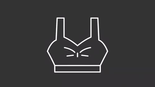 Minimalist Sports Bra Line Icon Animation