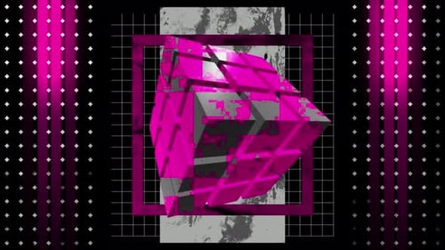 Gritty Cube Grid Loop 4K