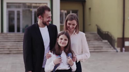 A Joyful Video of a Family Gathering at a School to Create Memories