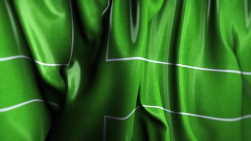 Waving Green Sports Field Fabric Texture Background
