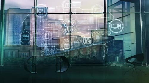 Animação sobre tecnologias de nuvem em processos de negócios