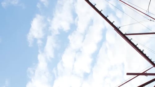 Little Girl Bouncing on a Bungee