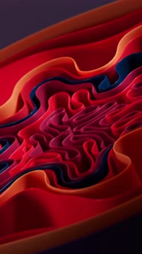 Abstract Wavy Ribbons Animation for Vertical Background