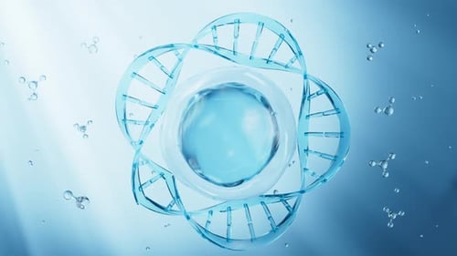 Clear Modern DNA Cell Structure Science Animation