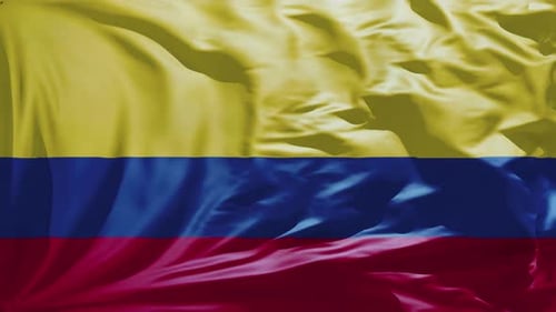 Realistic Waving Colombian Flag Seamless Loop