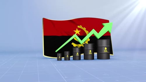 Angola Oil Revenue And Reserves Growth With Rising Green Arrow