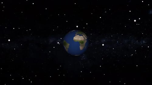 Earth Planet animation in space. 2263