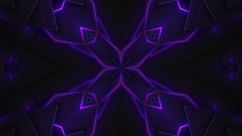 Animated Neon Purple Geometric Light Pattern