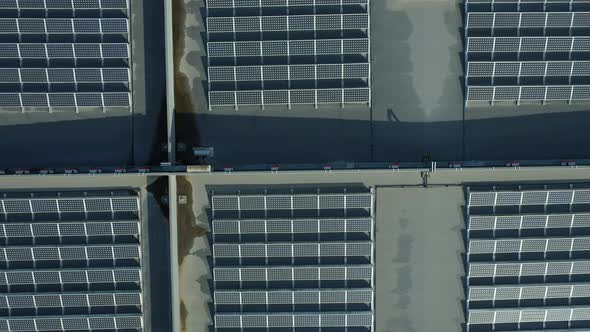 Aerial View of Rooftop Solar Panel Array, Technology Stock Footage ft ...
