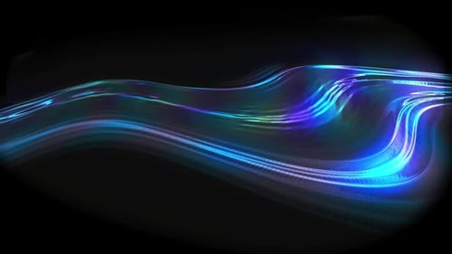 Flexible and bright lines of light floating in space